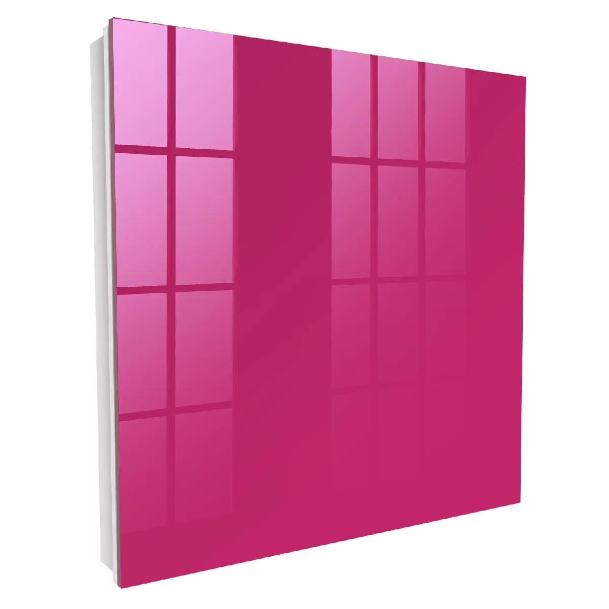 Armoire À Clés - (30 Cm X 30 Cm) - Boîte À Clés Murale - Coffret De Rangement Pour Clés - Couleur Blanche - Ouverture Vers La Droite - Pour Maison Et Bureau - Rose Intense