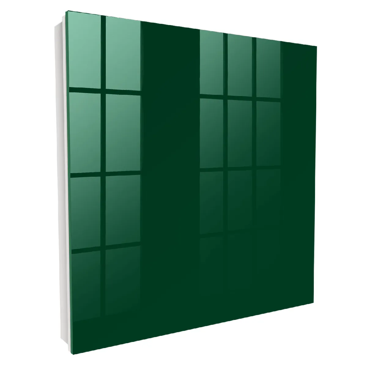Armoire À Clés - (30 Cm X 30 Cm) - Boîte À Clés Murale - Coffret De Rangement Pour Clés - Couleur Blanche - Ouverture Vers La Droite - Pour Maison Et Bureau - Vert Bouteille