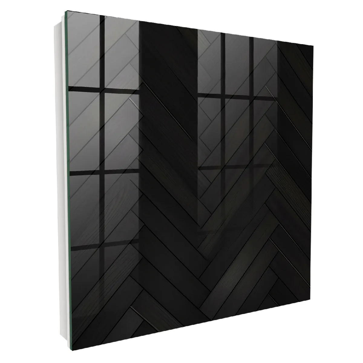 Armoire À Clés - (30 Cm X 30 Cm) - Boîte À Clés Murale - Coffret De Rangement Pour Clés - Couleur Blanche - Ouverture Vers La Gauche - Pour Maison Et Bureau - Élégance Sombre