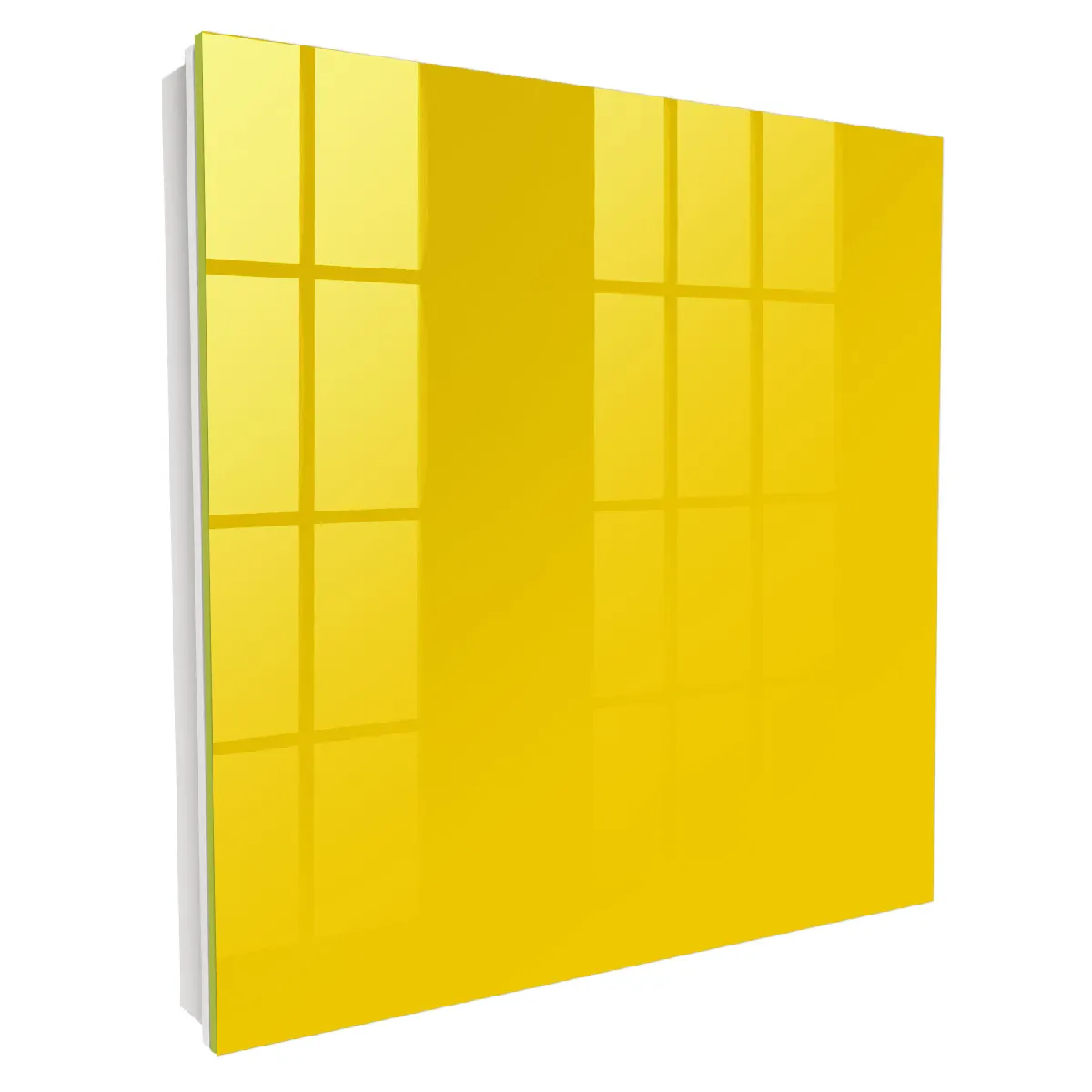 Armoire À Clés - (30 Cm X 30 Cm) - Boîte À Clés Murale - Coffret De Rangement Pour Clés - Couleur Blanche - Ouverture Vers La Gauche - Pour Maison Et Bureau - Jaune Intense