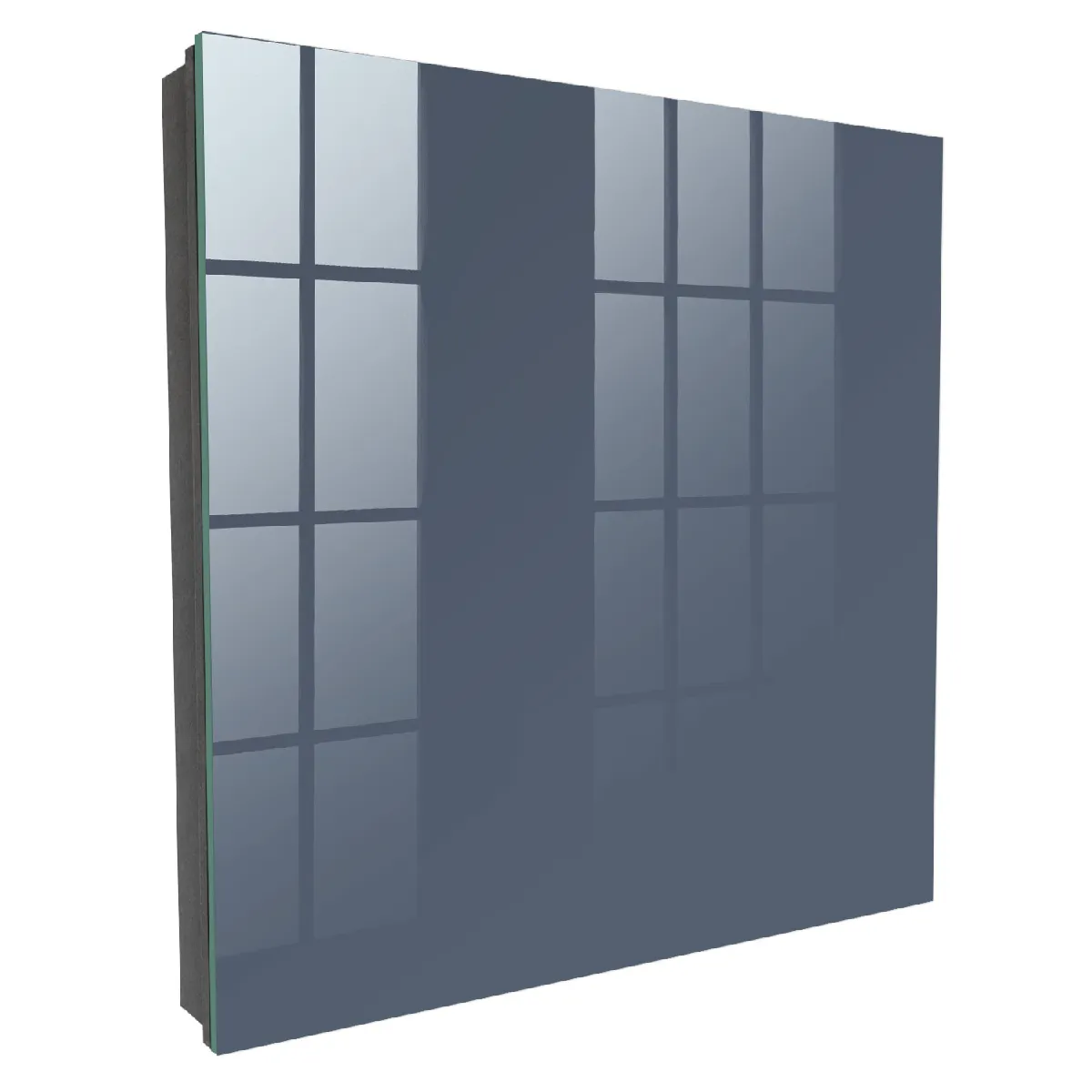 Armoire À Clés - (30 Cm X 30 Cm) - Boîte À Clés Murale - Coffret De Rangement Pour Clés - Couleur Noire - Ouverture Vers La Gauche - Pour Maison Et Bureau - Gris Froid