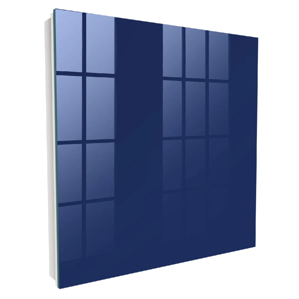 Armoire À Clés - (30 Cm X 30 Cm) - Boîte À Clés Murale - Coffret De Rangement Pour Clés - Couleur Blanche - Ouverture Vers La Gauche - Pour Maison Et Bureau - Bleu Foncé
