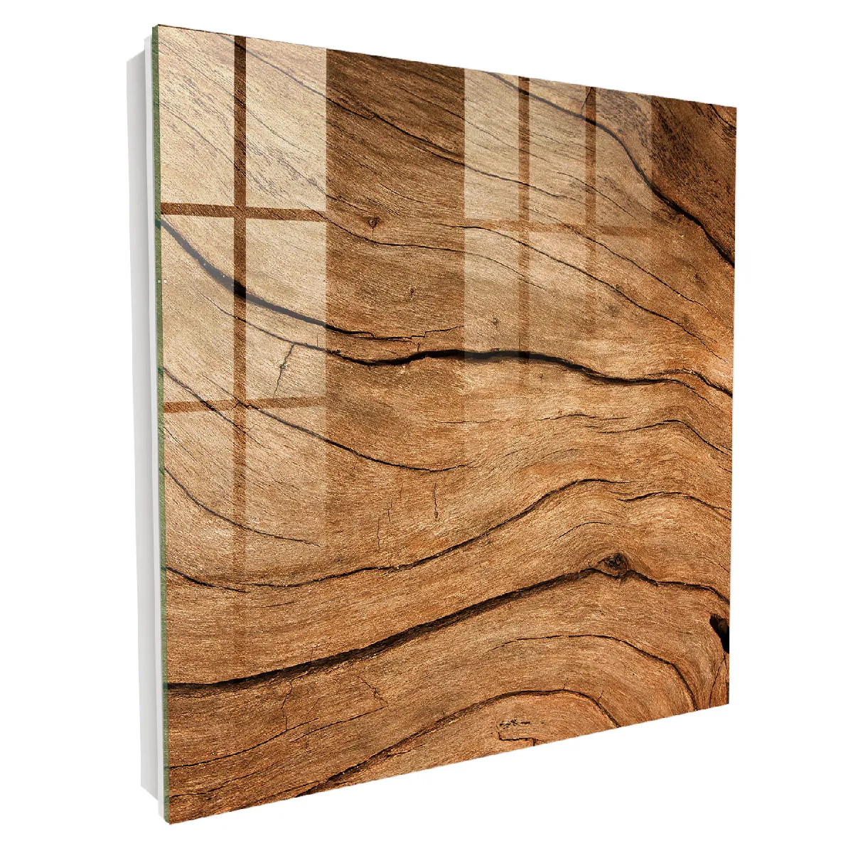 Armoire À Clés - (30 Cm X 30 Cm) - Boîte À Clés Murale - Coffret De Rangement Pour Clés - Couleur Blanche - Ouverture Vers La Gauche - Pour Maison Et Bureau - Texture Bois