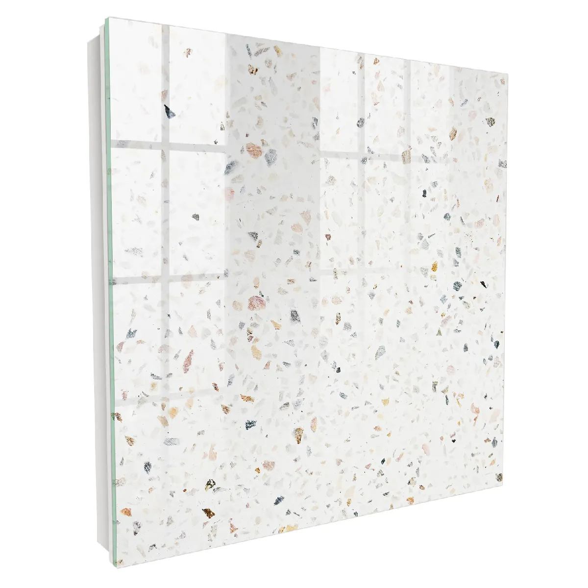 Armoire À Clés - (30 Cm X 30 Cm) - Boîte À Clés Murale - Coffret De Rangement Pour Clés - Couleur Blanche - Ouverture Vers La Gauche - Pour Maison Et Bureau - Terrazzo Lumineux