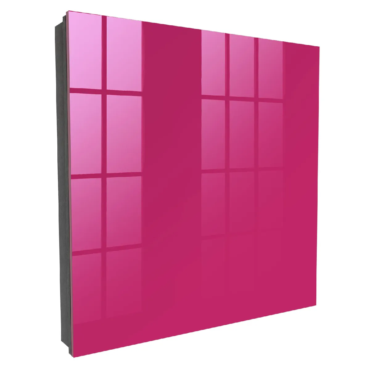 Armoire À Clés - (30 Cm X 30 Cm) - Boîte À Clés Murale - Coffret De Rangement Pour Clés - Couleur Noire - Ouverture Vers La Gauche - Pour Maison Et Bureau - Rose Intense