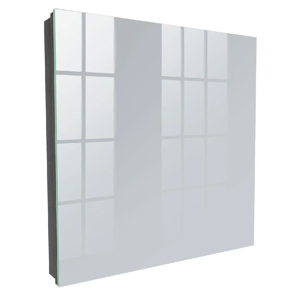 Armoire À Clés - (30 Cm X 30 Cm) - Boîte À Clés Murale - Coffret De Rangement Pour Clés - Couleur Noire - Ouverture Vers La Gauche - Pour Maison Et Bureau - Gris Clair