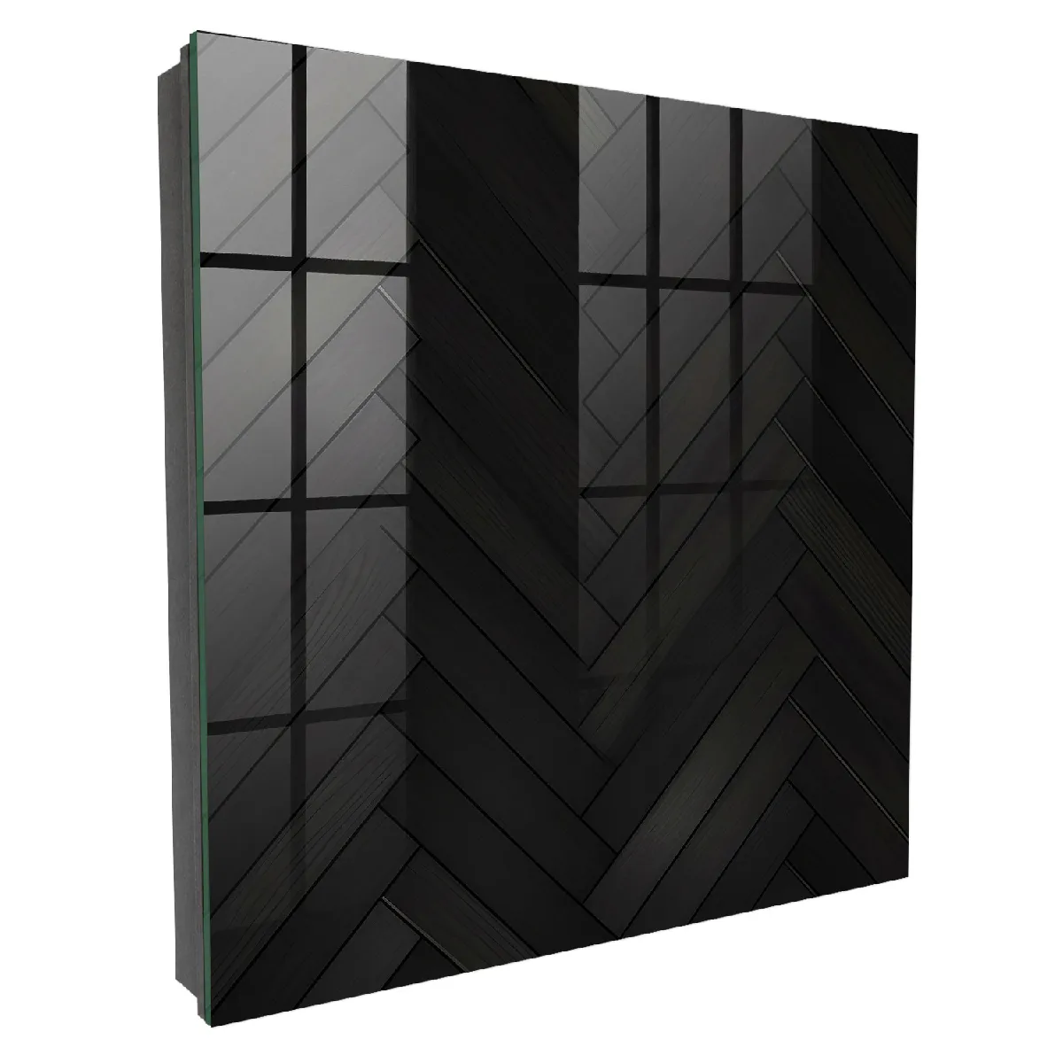 Armoire À Clés - (30 Cm X 30 Cm) - Boîte À Clés Murale - Coffret De Rangement Pour Clés - Couleur Noire - Ouverture Vers La Gauche - Pour Maison Et Bureau - Élégance Sombre