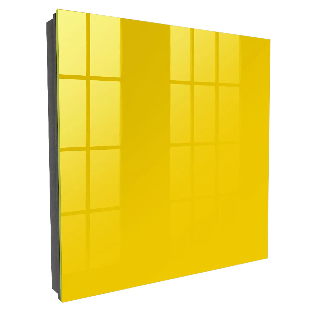 Armoire À Clés - (30 Cm X 30 Cm) - Boîte À Clés Murale - Coffret De Rangement Pour Clés - Couleur Noire - Ouverture Vers La Gauche - Pour Maison Et Bureau - Jaune Intense