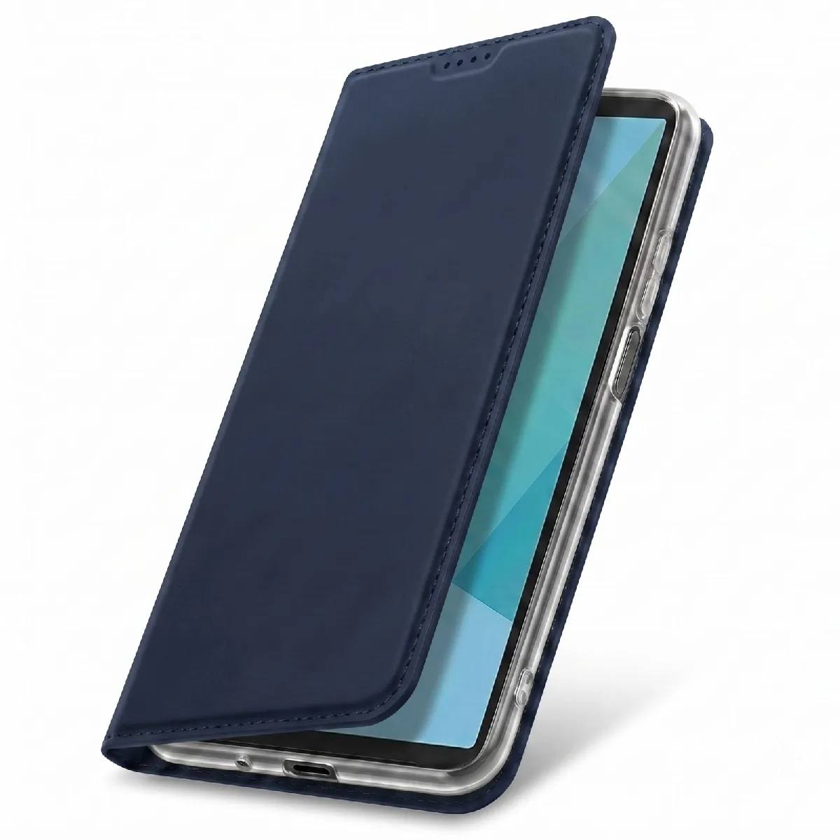 Étui Skin Pro Pour Sony Xperia 10 Vii Avec Porte Carte Et Support Vidéo Bleu Marine Dux Ducis
