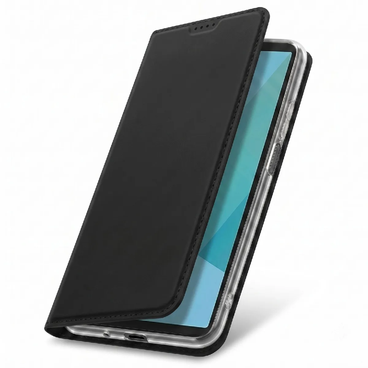 Étui Skin Pro Pour Sony Xperia 10 Vii Avec Porte Carte Et Support Vidéo Noir Dux Ducis