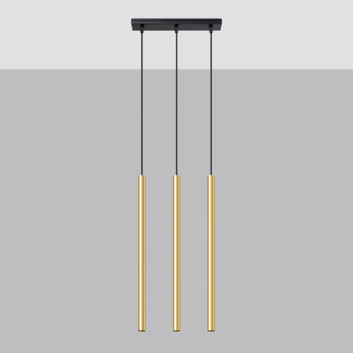 Lampe pendante Noraaeen 3L or poli 90 x 30 x 5( h x l x P en cm )