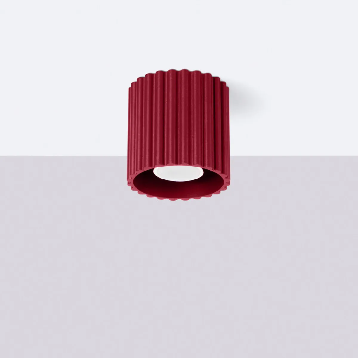 Plafonnier AURA 1 bordeaux GU10 10 x 10 x 10( h x l x P en cm )