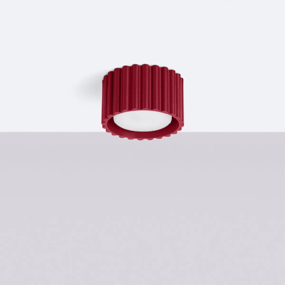 Plafonnier AURA 1 bordeaux Gx53 6 x 10 x 10( h x l x P en cm )