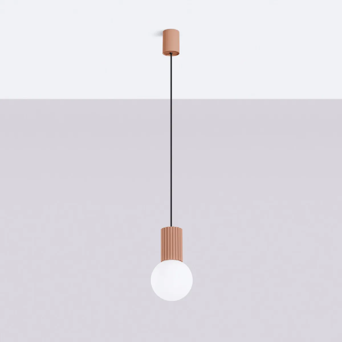 Lampe suspendue HALO 1 moka 120 x 12 x 12( h x l x P en cm )