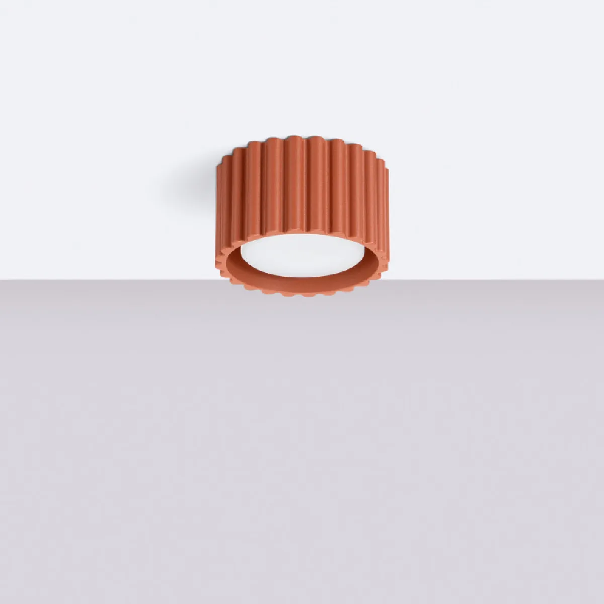 Plafonnier AURA 1 rouge ochra Gx53 6 x 10 x 10( h x l x P en cm )