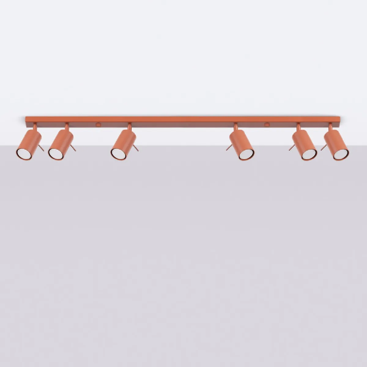 Plafonnier Veraaeen 6L rouge ochra 17 x 117 x 6( h x l x P en cm )