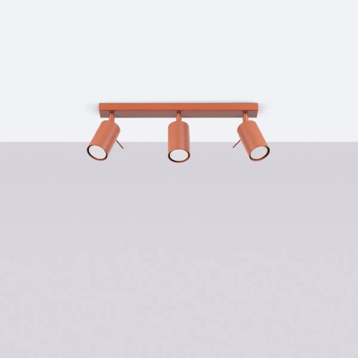 Plafonnier Veraaeen 3L rouge ochra 17 x 45 x 6( h x l x P en cm )