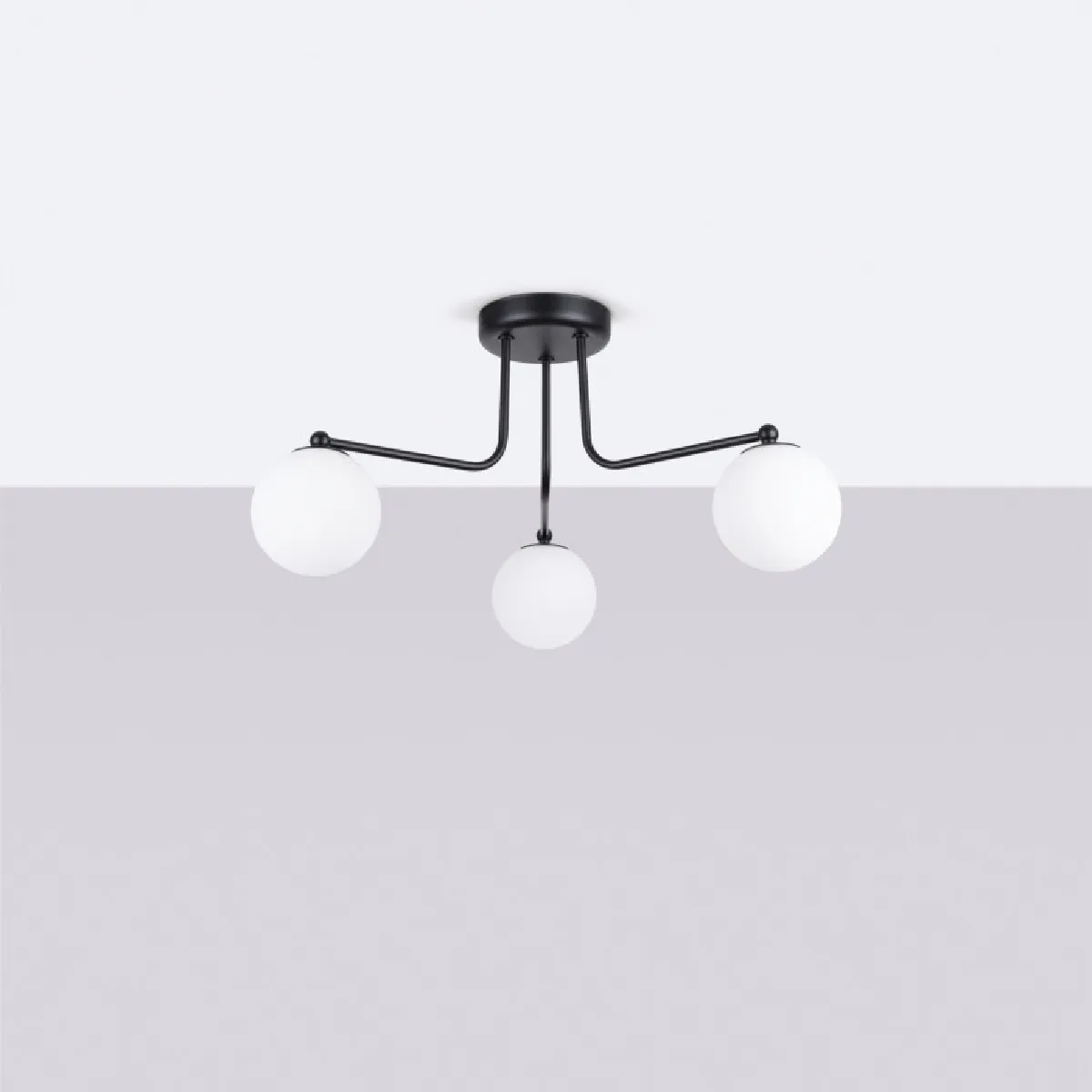 Lustre Zenaaar 3 noir 29 x 62 x 62( h x l x P en cm )