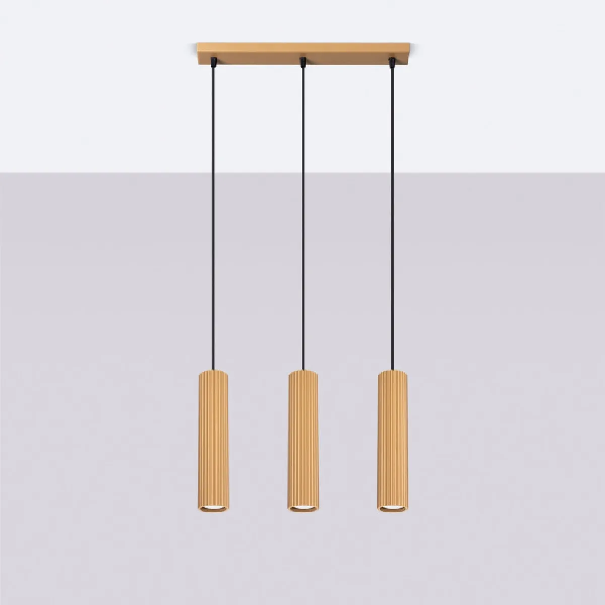 Lampe suspendue Elaen 3L or 98 x 45 x 6.5( h x l x P en cm )