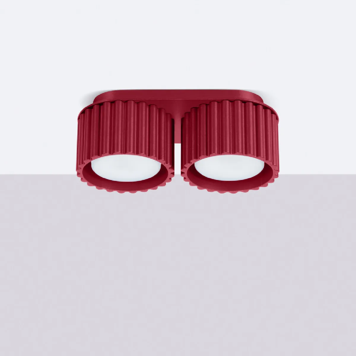 Plafonnier AURA 2 bordeaux Gx53 8 x 21 x 10( h x l x P en cm )