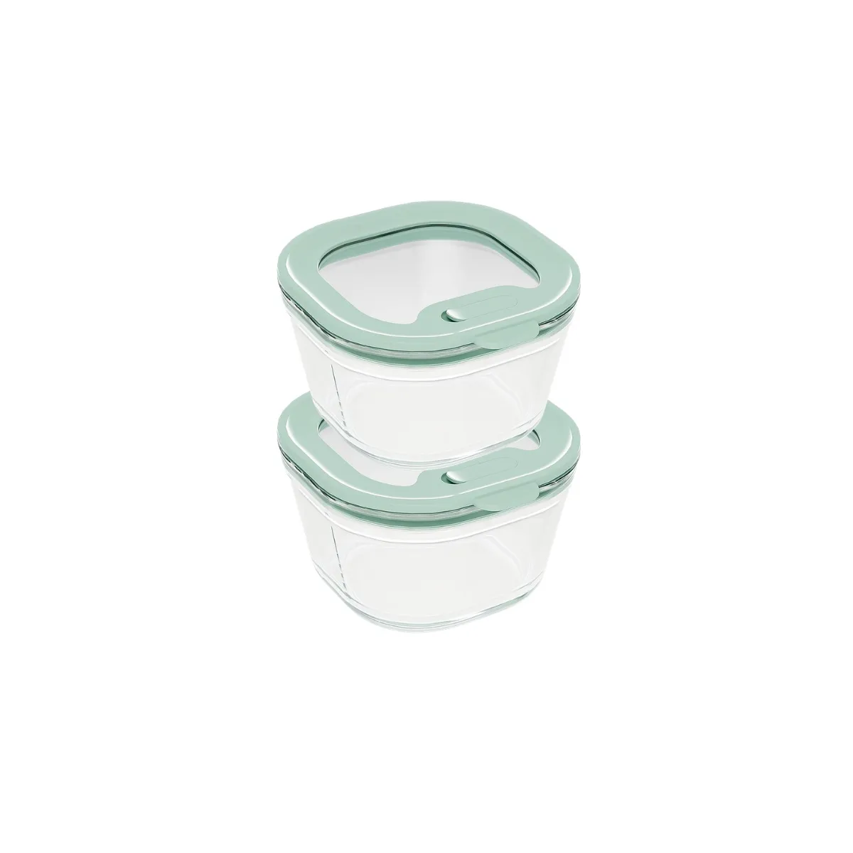 Set 2 Pots En Verre Borosilicate Pebbly 40-pkv087