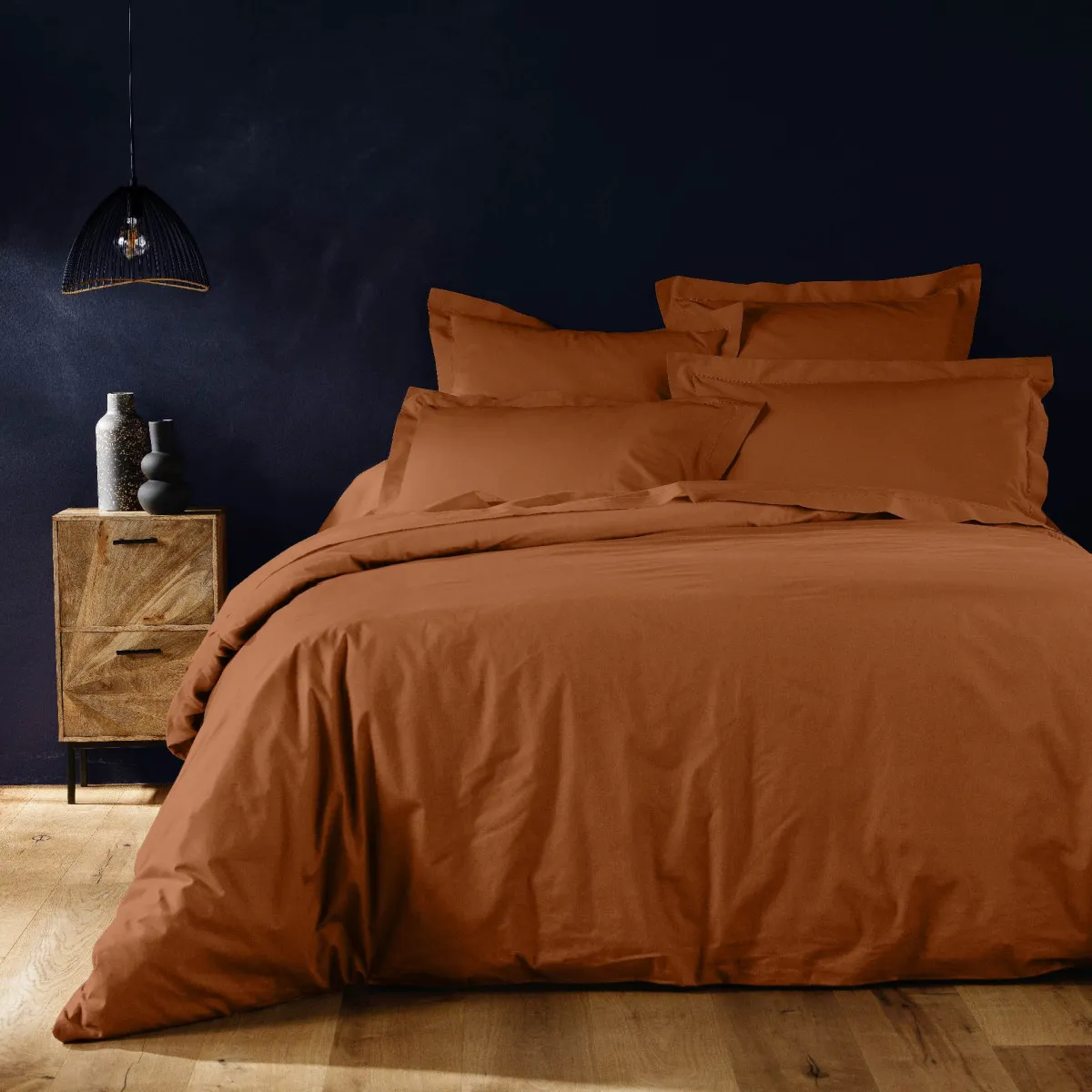Housse De Couette "lina" 240x220cm Caramel