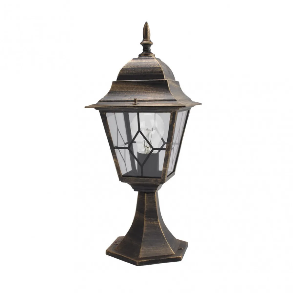 Abrila Bootes Applique Mural Extérieur Classique 1×E27 IP, Negro / Oro, 44X18,5X18,5 - Neuf