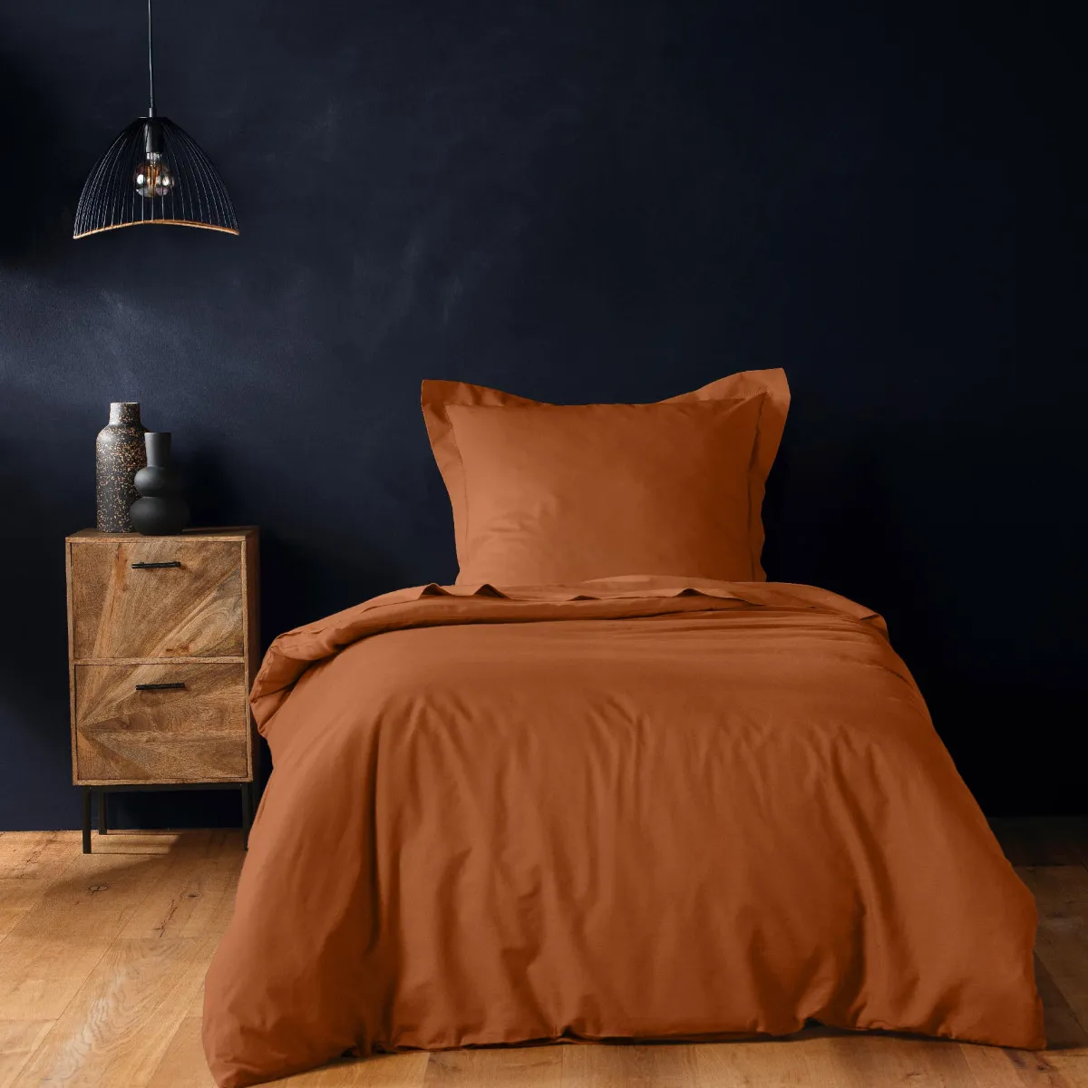 Housse De Couette "lina" 140x200cm Caramel