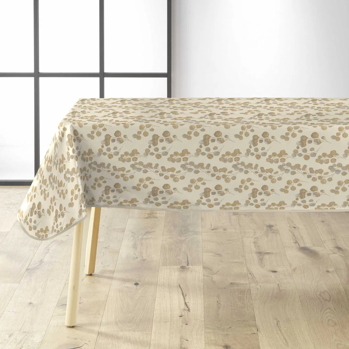 Nappe Toile Cirée "butinette" 140x240cm Naturel