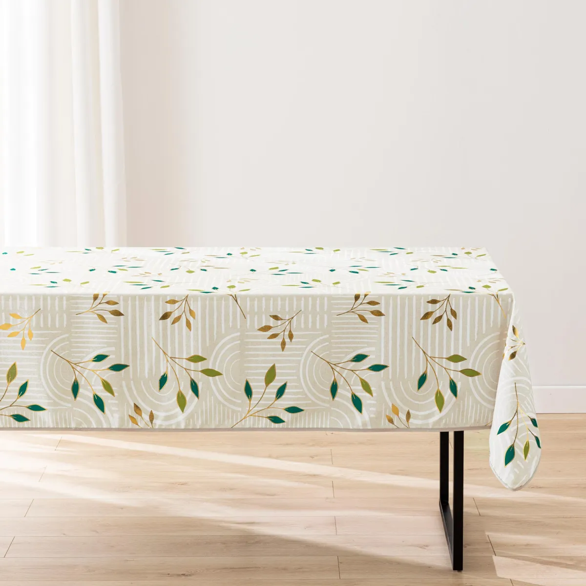Nappe De Table Antitache "ambel" 145x240cm Naturel