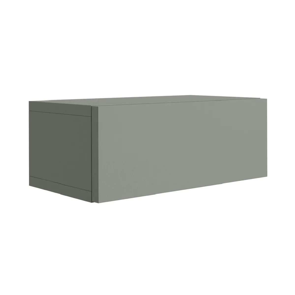 Table de chevet suspendue avec tiroir, façade lisse, aloès vert, 40 x 21,6 x 16 cm