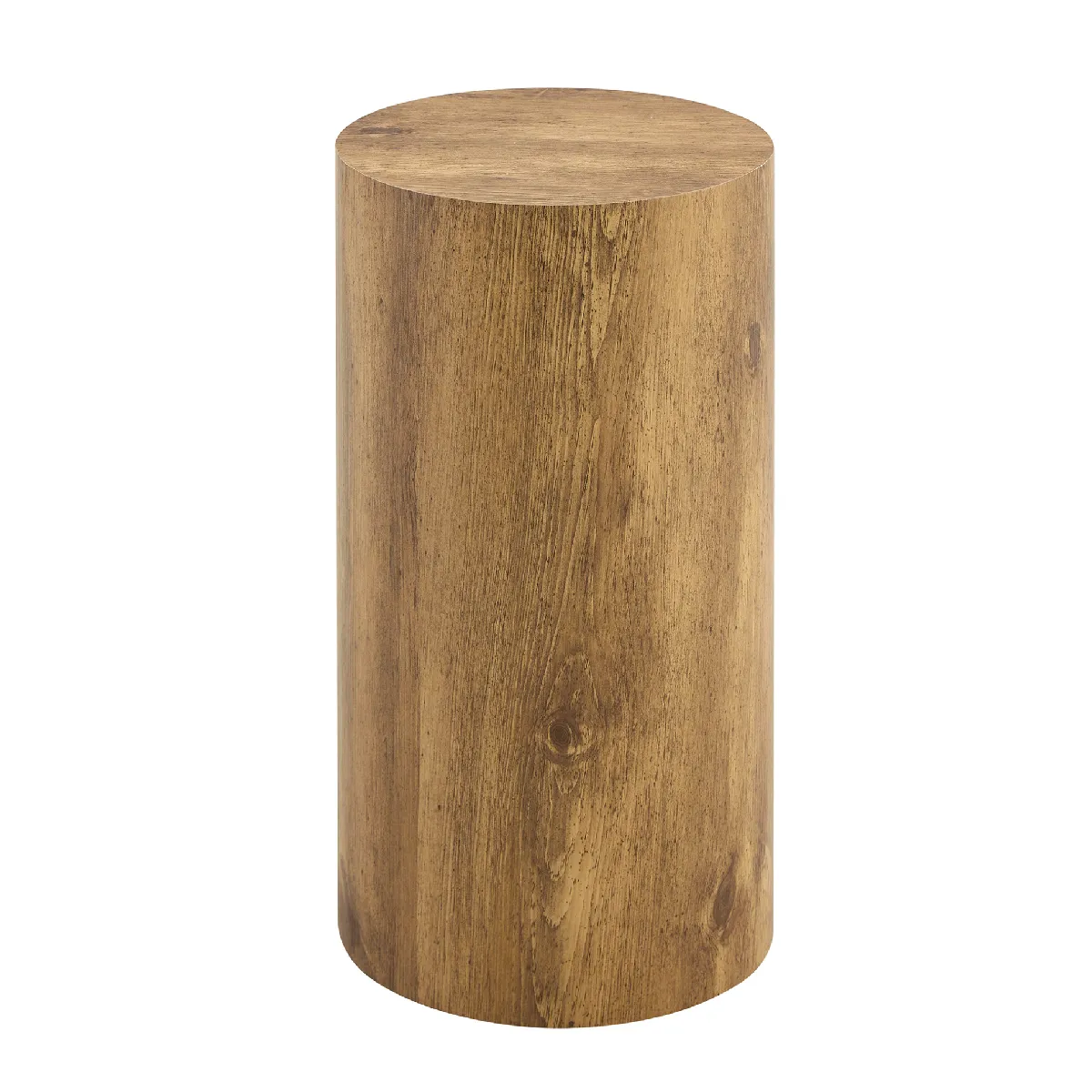 Table d'Appoint Ronde 30cm avec Surface Bois MDF, design Moderne pour Salon ou Chambre