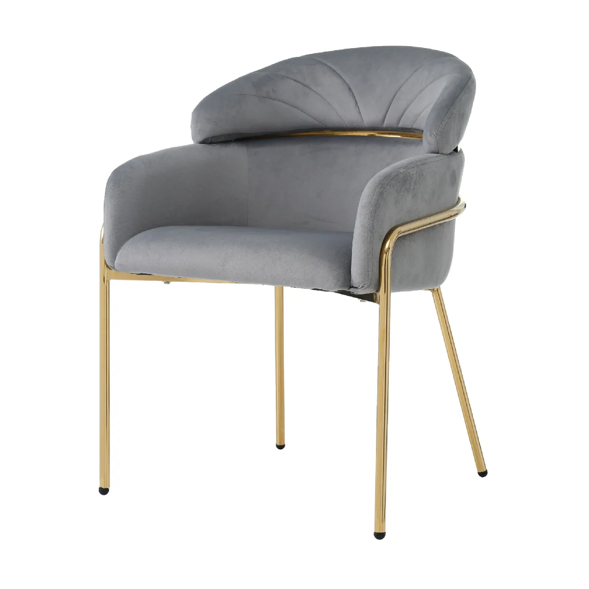 Chaise de Salle à Manger - Chaise design avec Pieds en Métal, Fauteuil Moderne Confortable, Gris, 53 x 45 x 79 cm