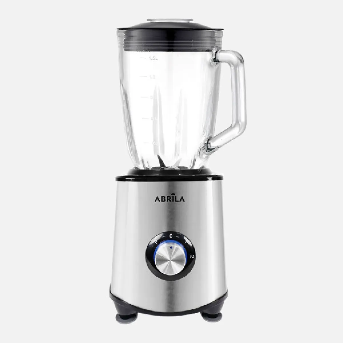 Abrila Bruja Blender de Cuisine 1500 W, 2 Vitesses + Pulse, Carafe en Verre 1.5 L, Lames Inox, Acier / Noir - Neuf