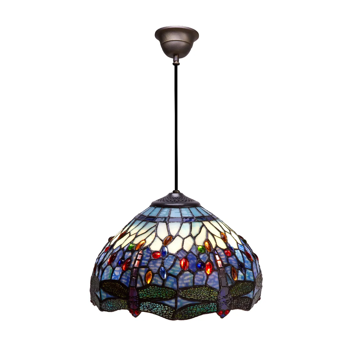 Suspension avec câble Tiffany série Belle Epoque D-30 cm