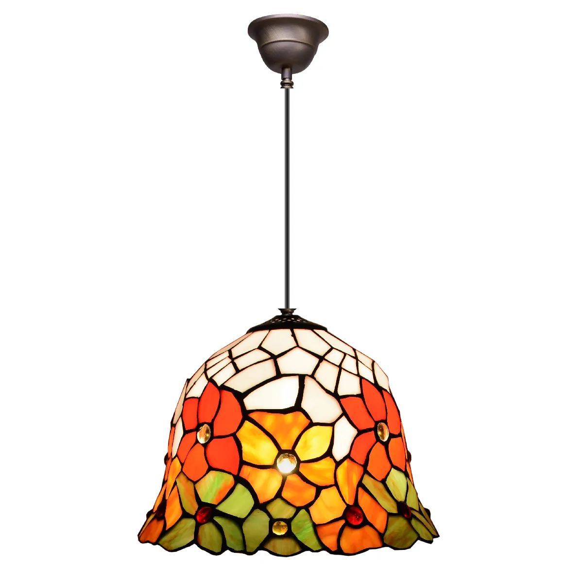 Suspension avec câble Tiffany série Bell D-30 cm