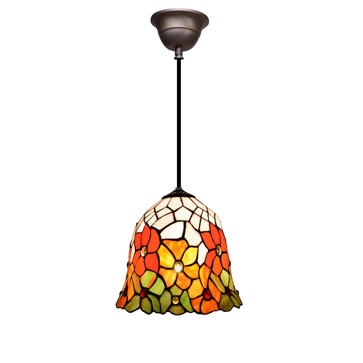 Suspension avec câble Tiffany série Bell D-20 cm