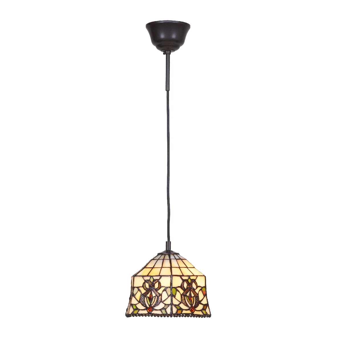 Suspension avec câble Tiffany série Hexa D-20 cm