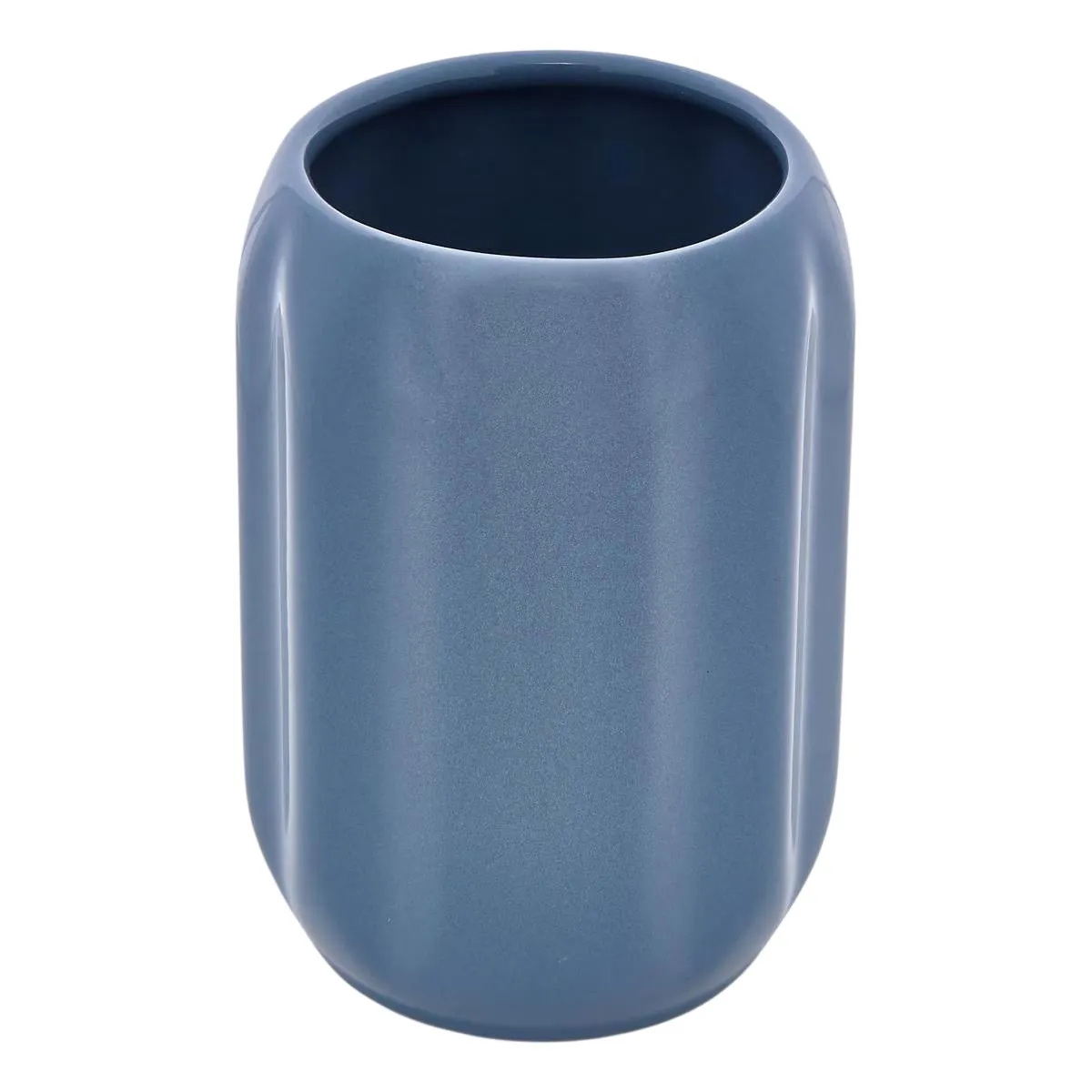 Porte-brosse À Dents Colorama En Céramique D.8xh.12cm Bleu - 5five