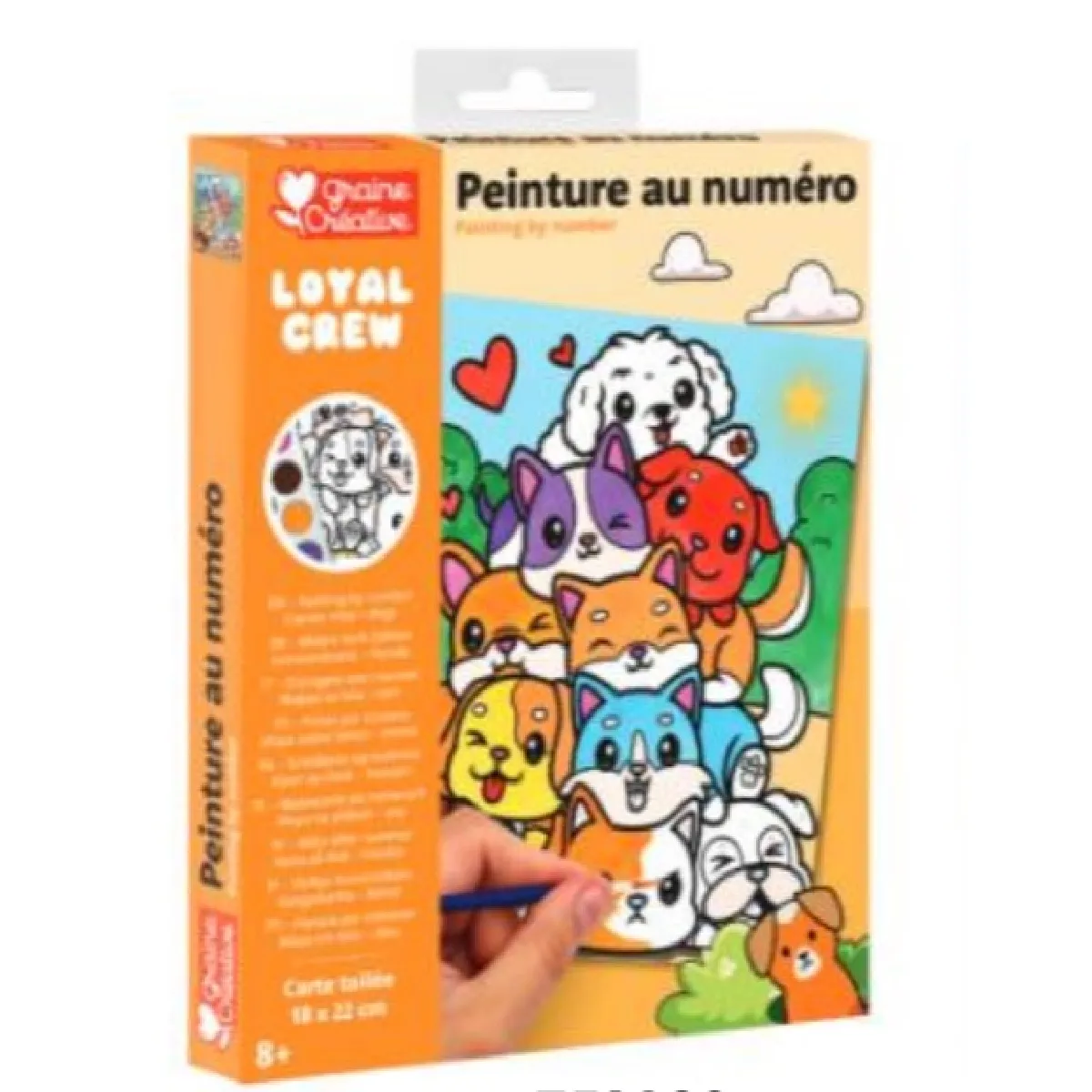 Peinture Au Numéro Graine_creative Chiens 18x22 Cm Multicolor Carton Toilé