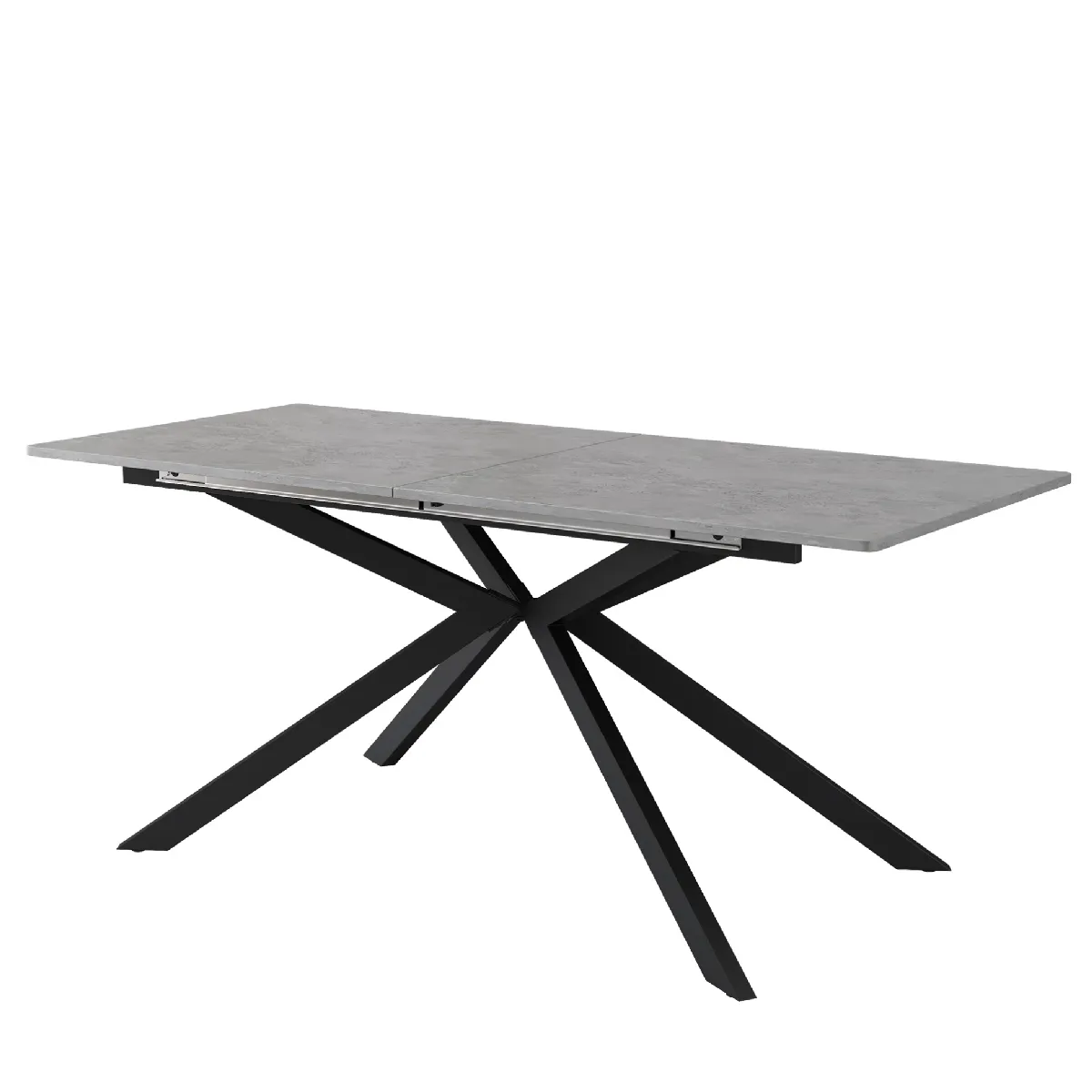 Table à manger extensible noire et grise 150/180 x 70 x 76 cm