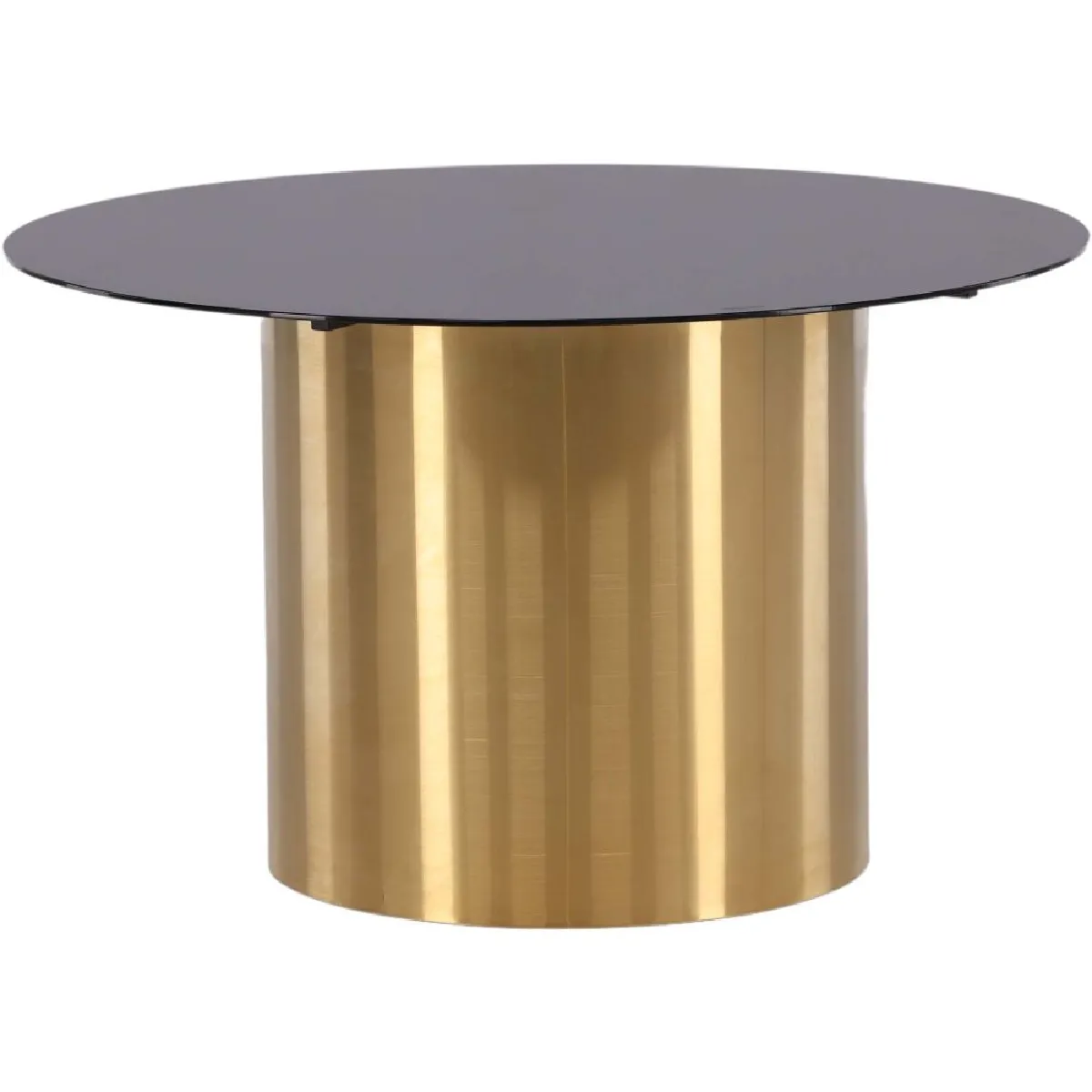 Table ronde en verre fumé Ystad
