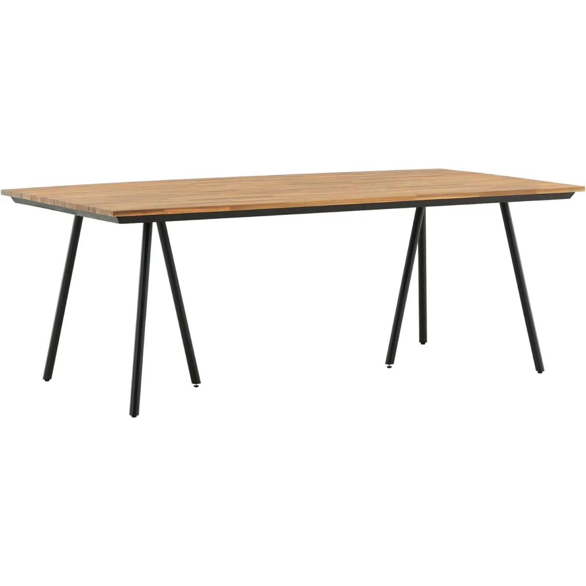 Table de jardin en acier et acacia 200 x 100 cm Chan