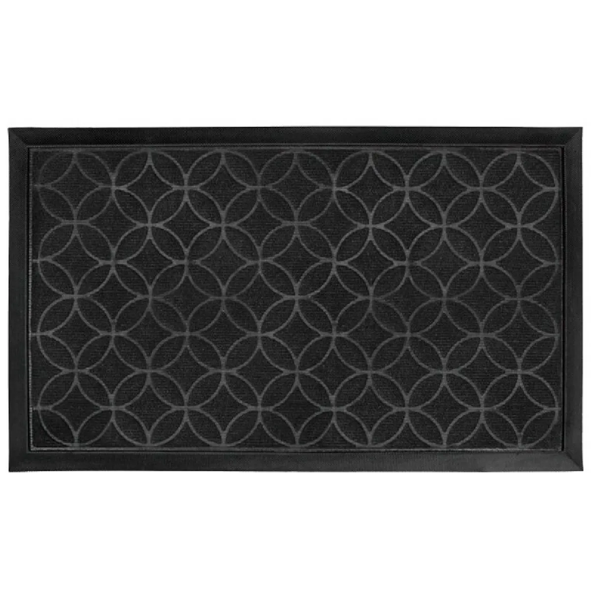 Tapis d'Entrée en Relief "Emilio" 45x75cm Noir