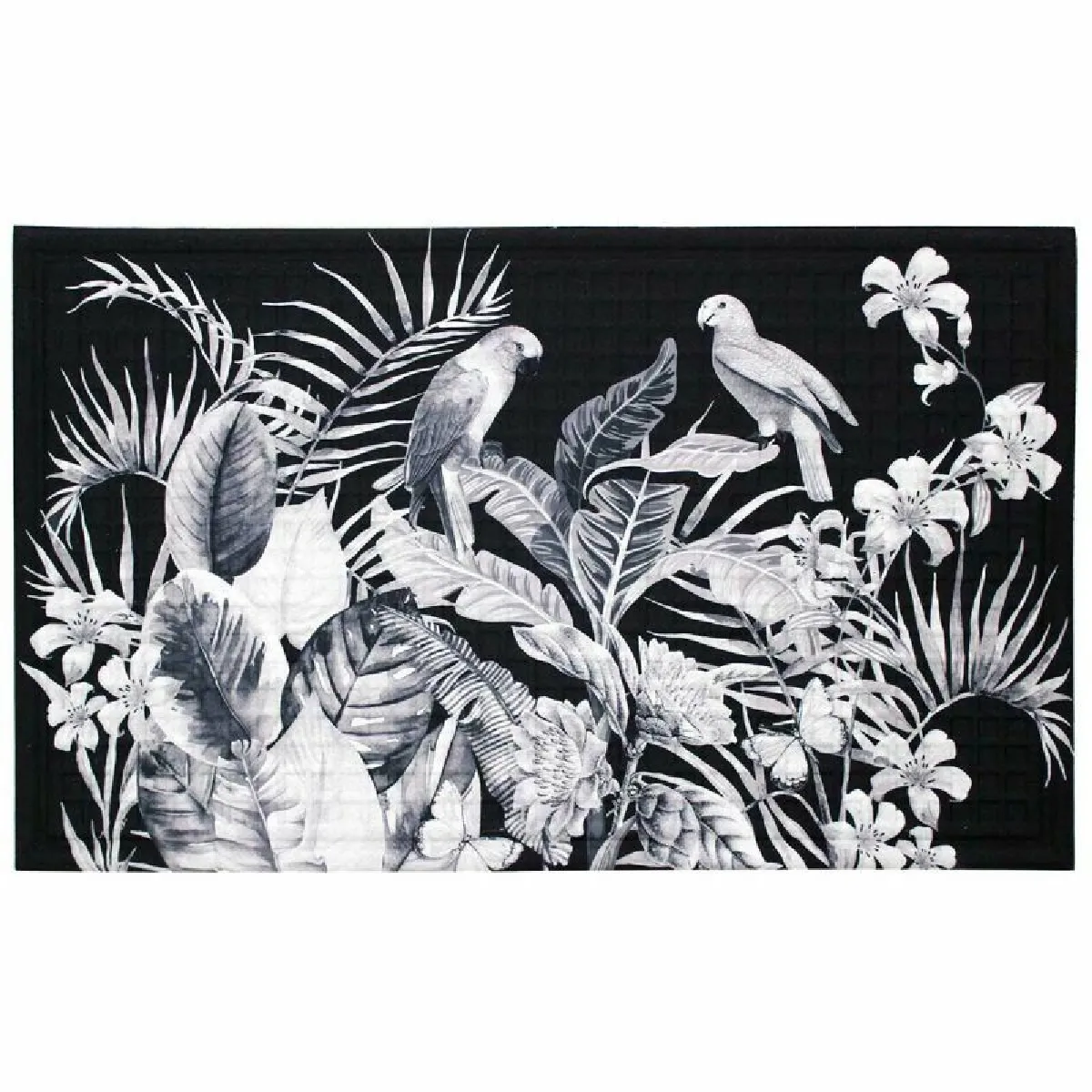 Tapis Relief Imprimé "exotic Paradise" 45x75cm Bleu