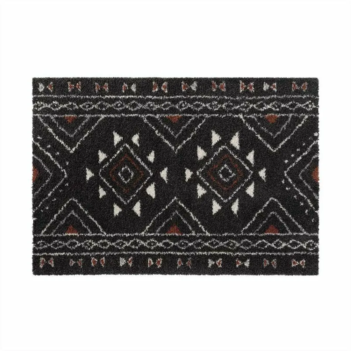 Tapis Déco À Motifs "saharienne" 160x230cm Noir