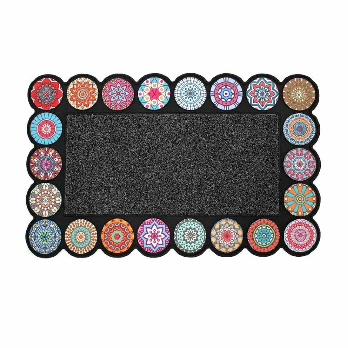 Tapis d'Entrée Imprimé "Rosacolor" 45x75cm Multicolore
