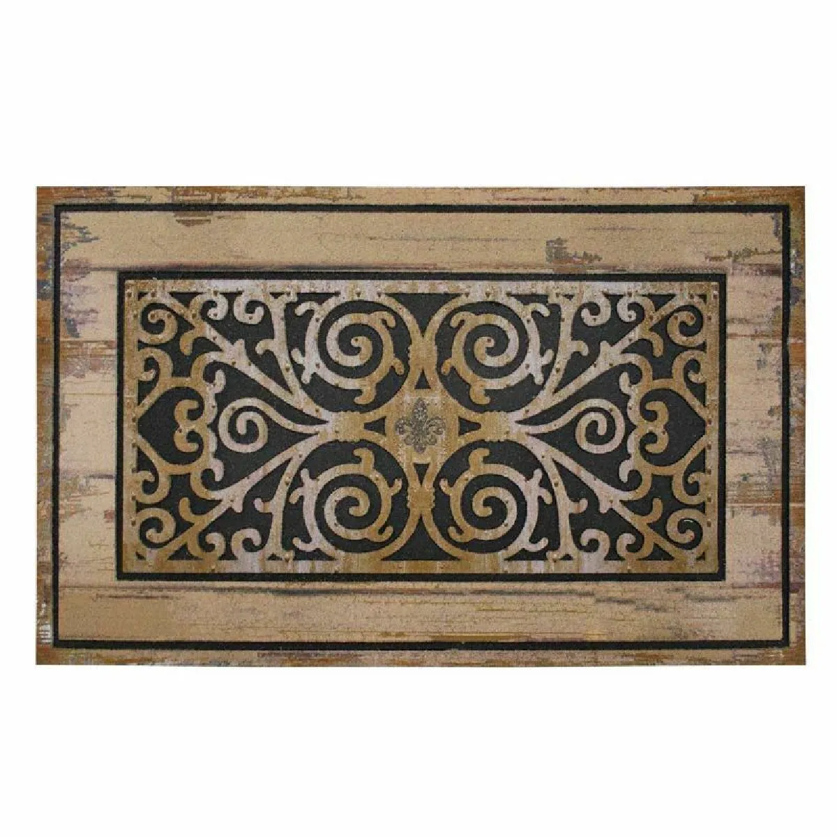 Tapis Relief Imprimé "castel" 45x75cm Naturel