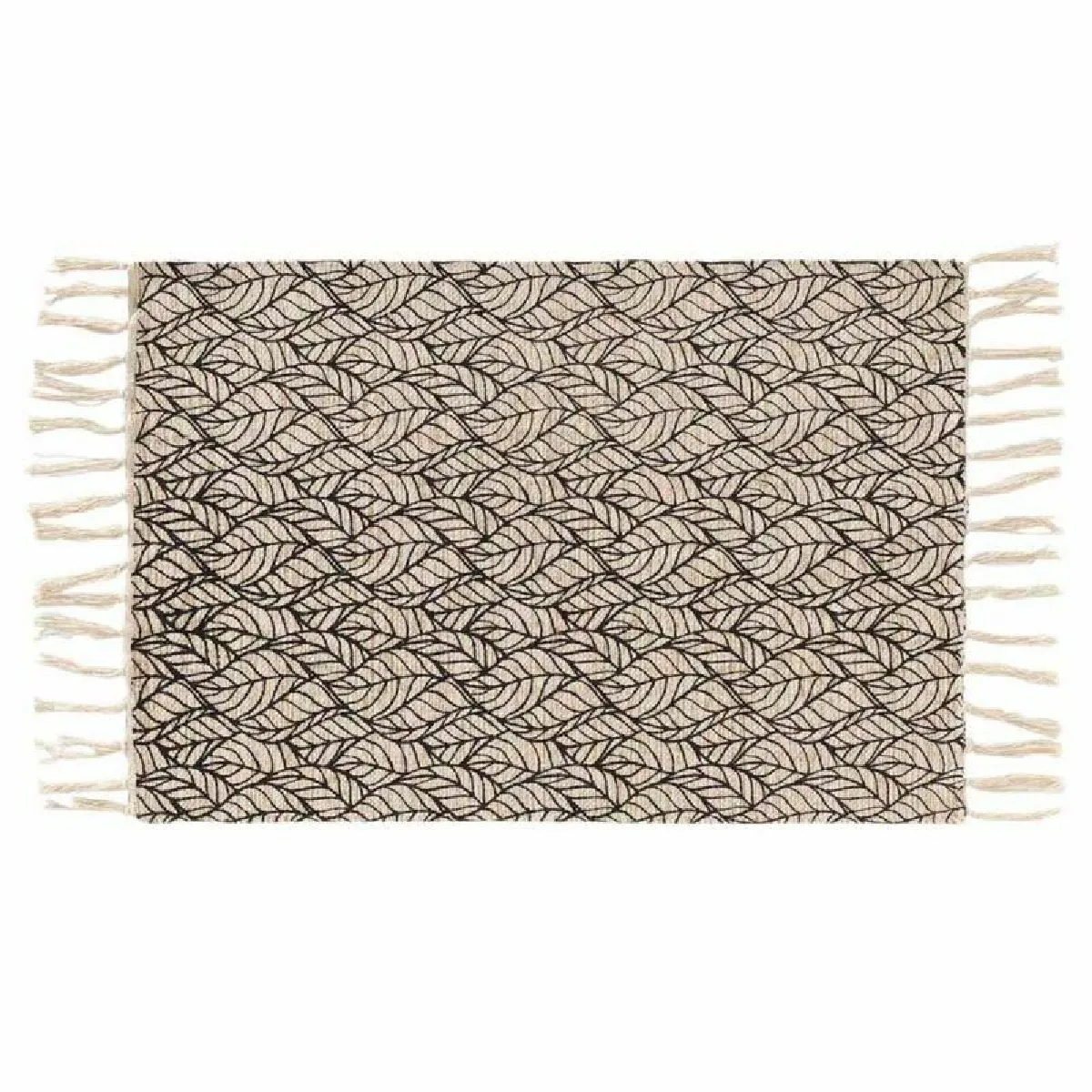 Tapis Déco À Franges "kalinda" 60x90cm Noir