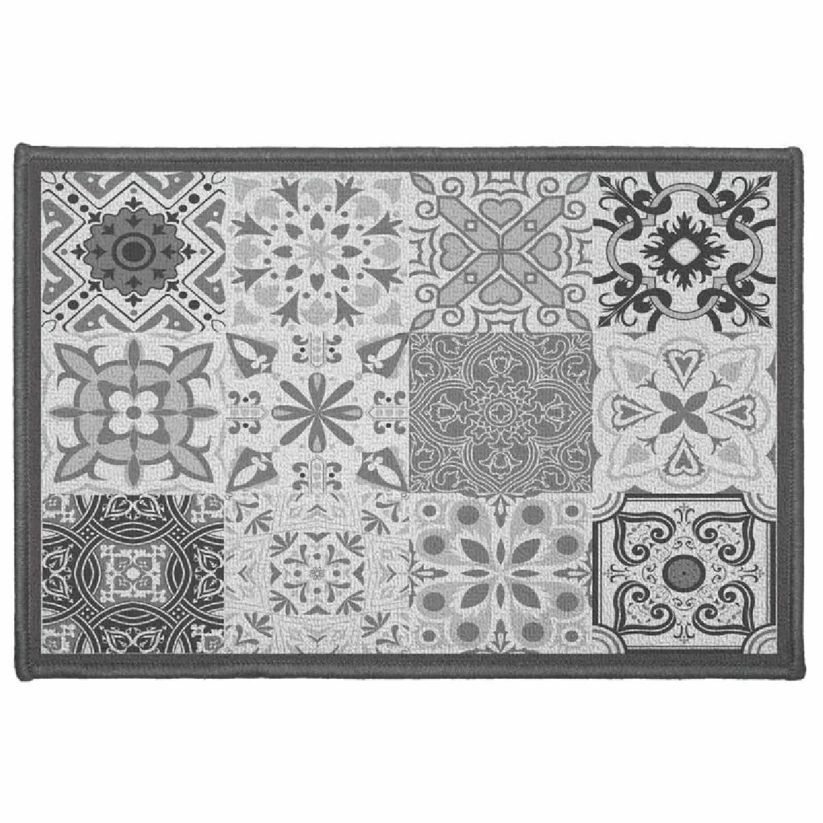 Tapis Déco Rectangle "persane" 40x60cm Gris